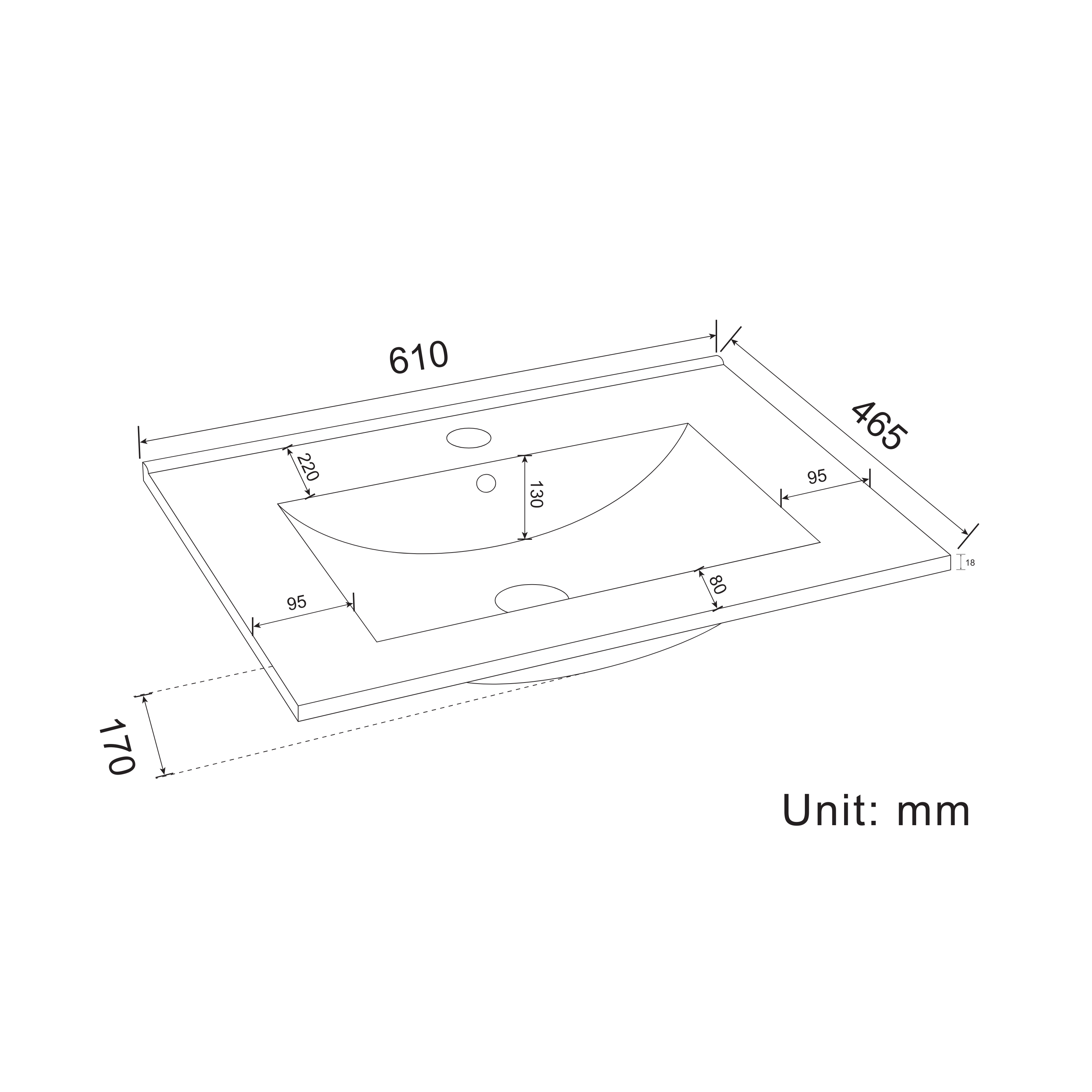 Badmöbelset VERONA 60 cm - Mit Hochschrank - Glänzend Weiß - Waschbecken Weiß