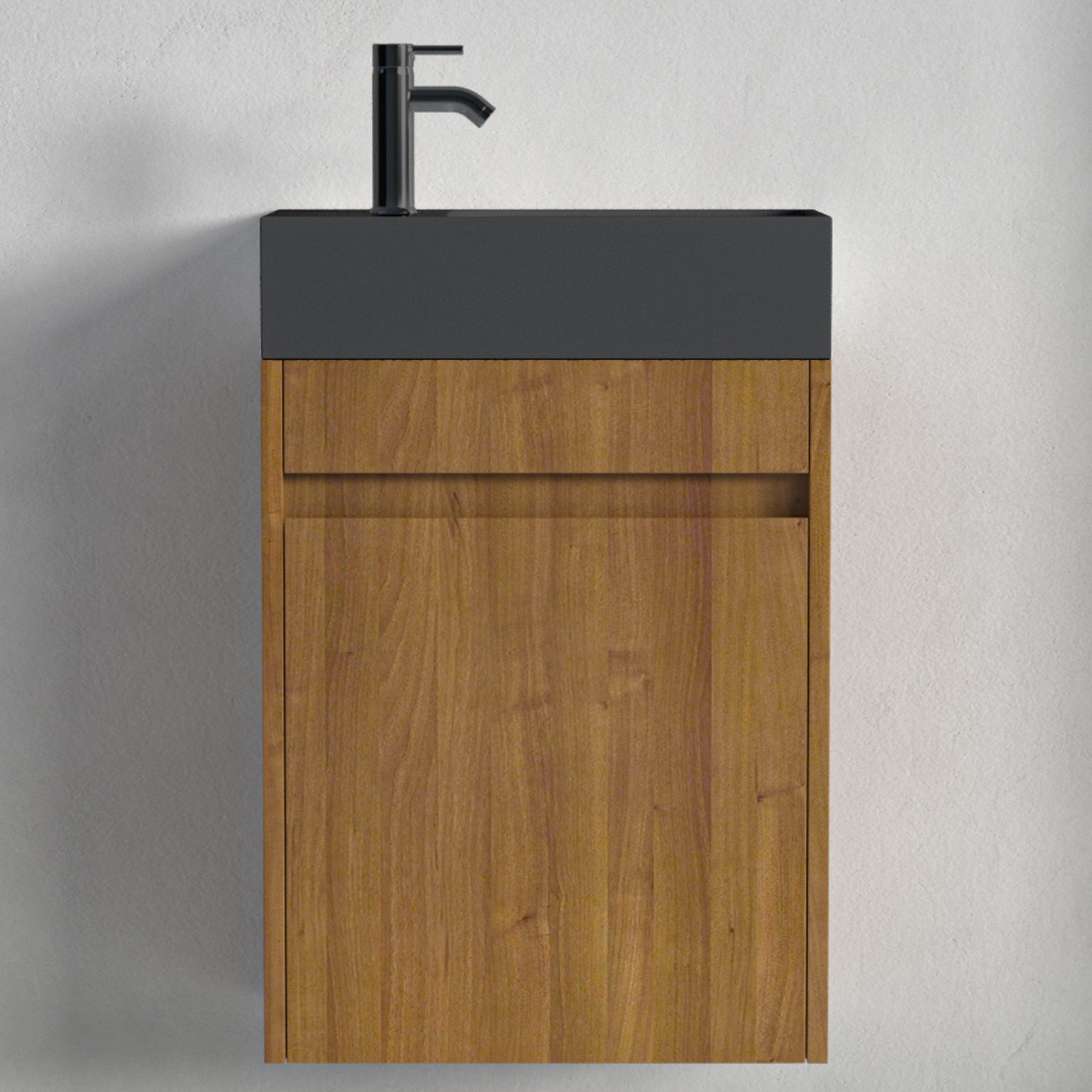 IBIZA Warmes Eichenholz - Waschbecken Schwarz