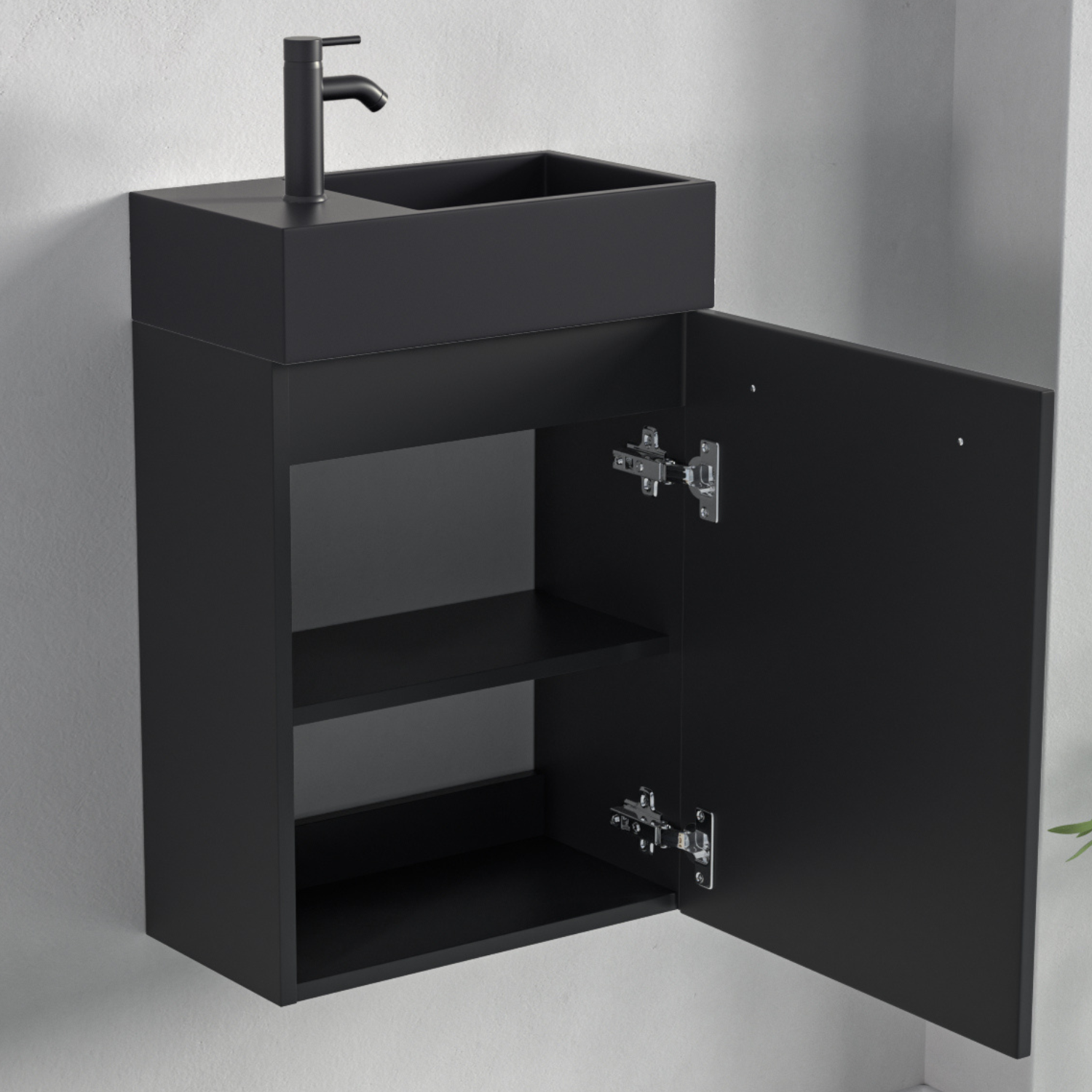 BOMBAY Matt Schwarz - Waschbecken Schwarz