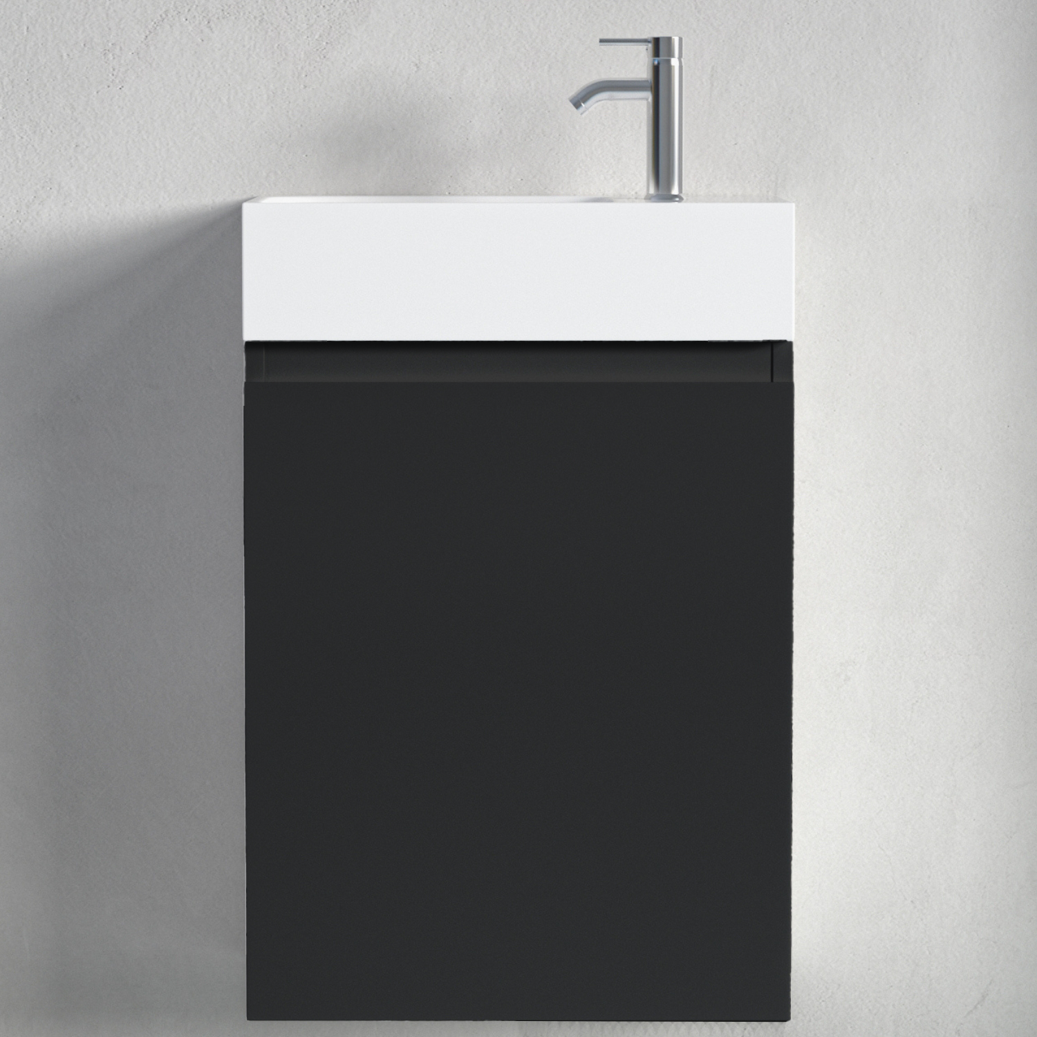 MALIBU Matt Schwarz - Waschbecken Weiß