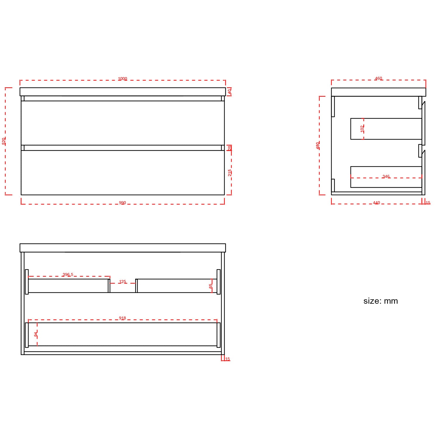 Badmöbel-Set AVALON 100 cm - Mit Hochschrank - Warmes Eichenholz - Waschbecken Schwarz