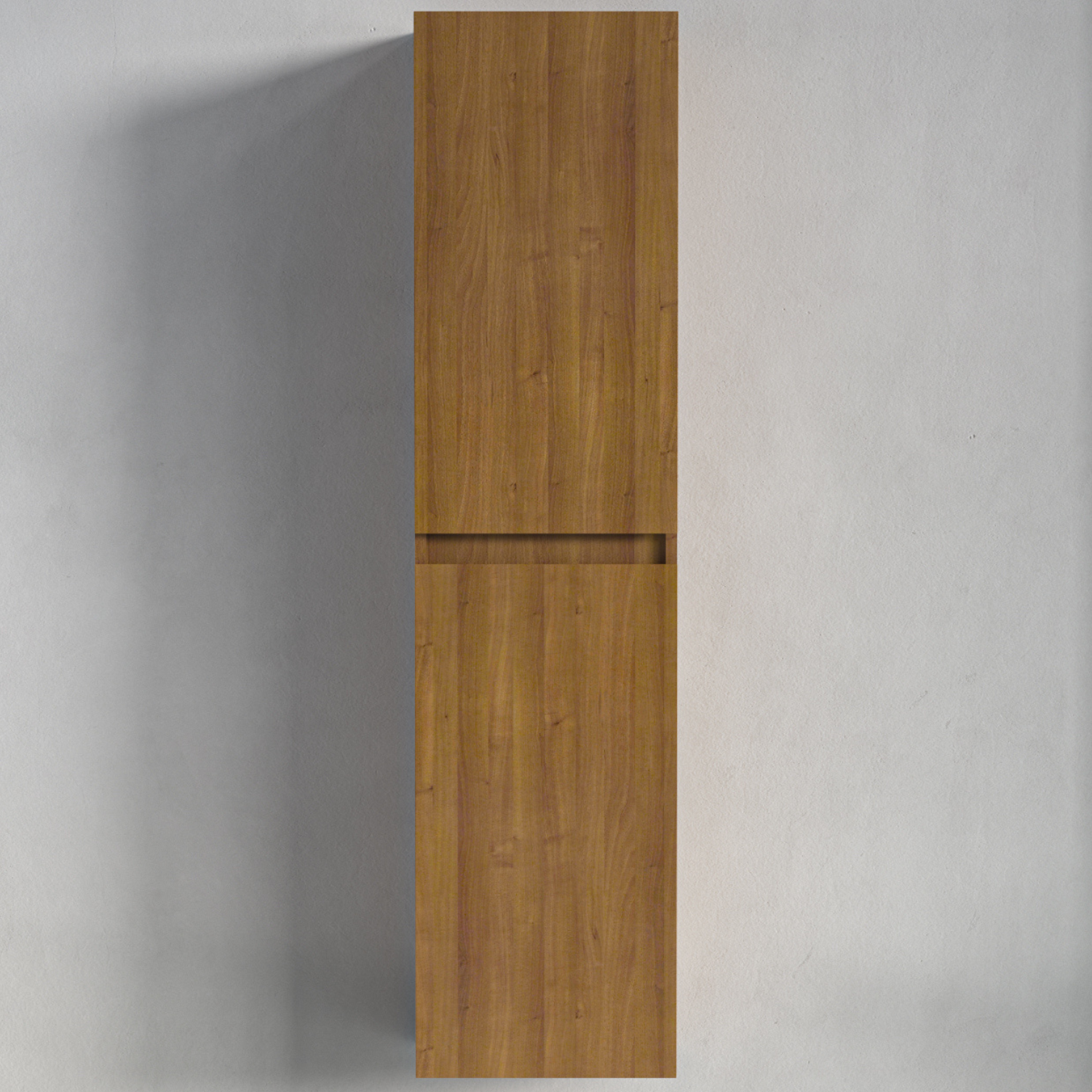 Badmöbelset AVALON 60 cm - Mit Hochschrank - Warmes Eichenholz - Waschbecken Schwarz