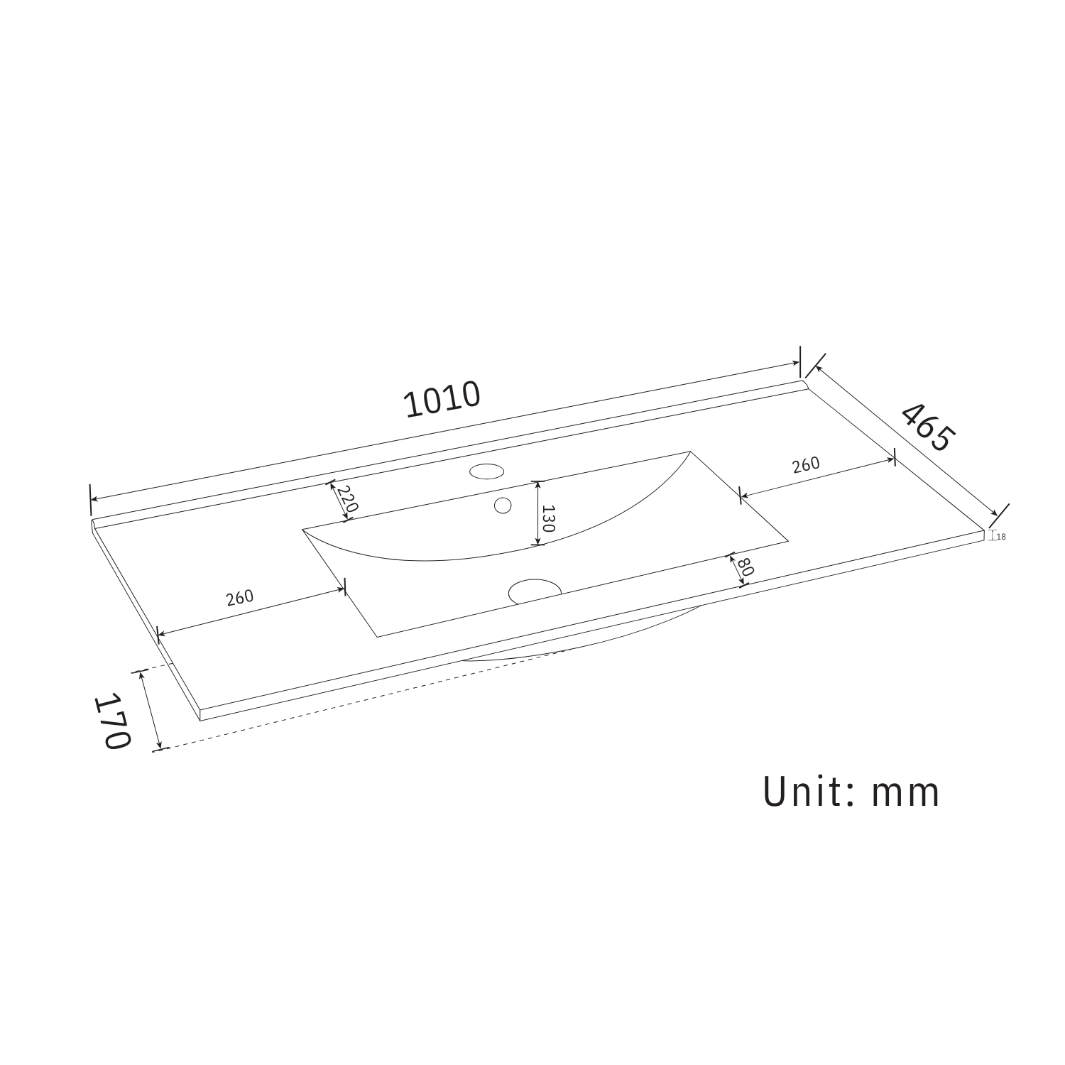 Badmöbelset VERONA 100 cm - Mit Hochschrank - Matt Schwarz - Waschbecken Weiß