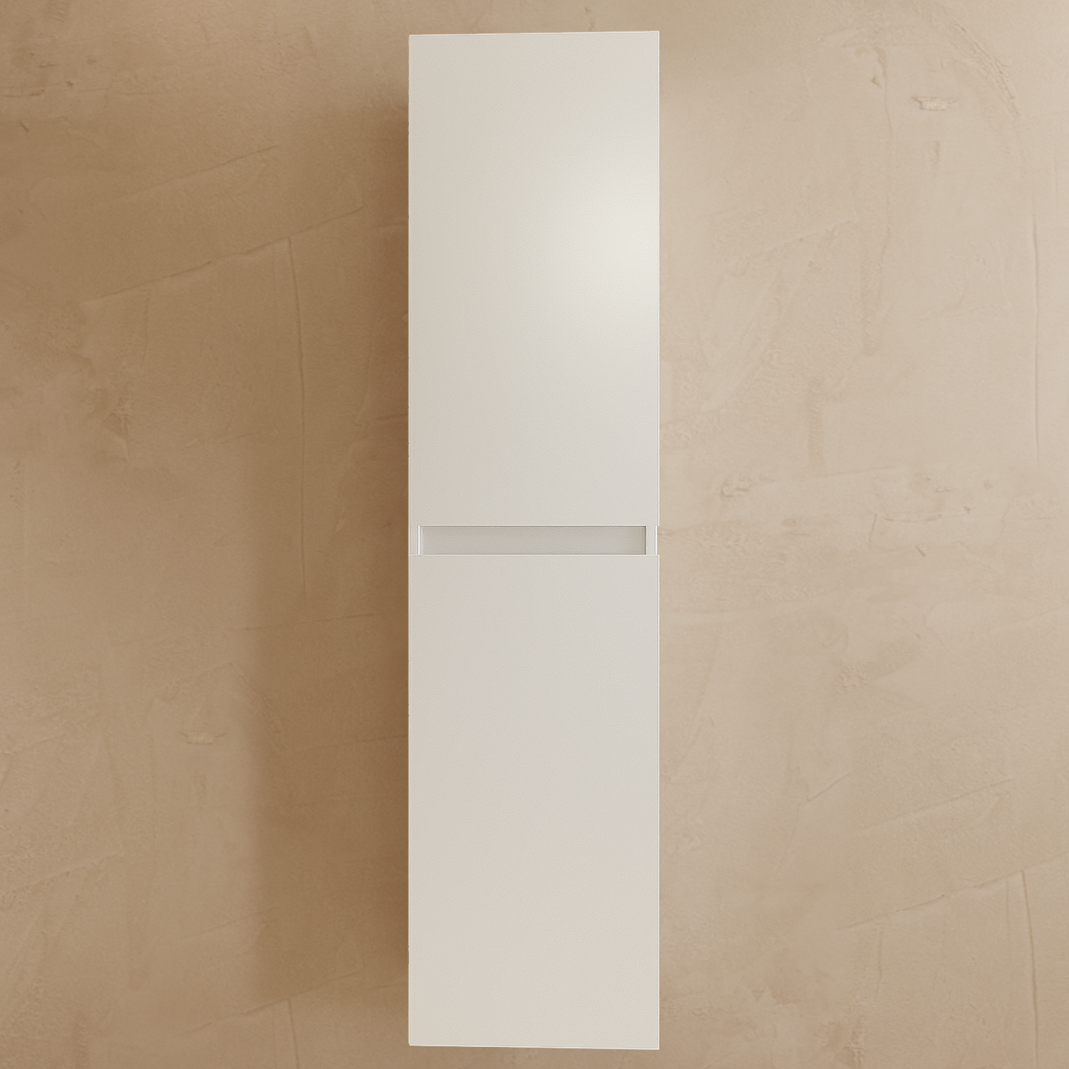 Badmöbelset VERONA 100 cm - Mit Hochschrank - Glänzend Weiß - Waschbecken Weiß